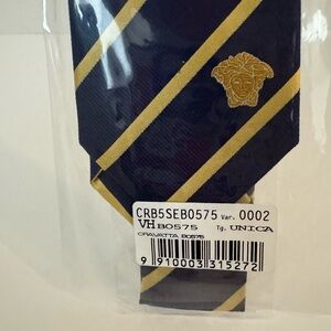 Versace - Blue & Gold stripe men’s tie